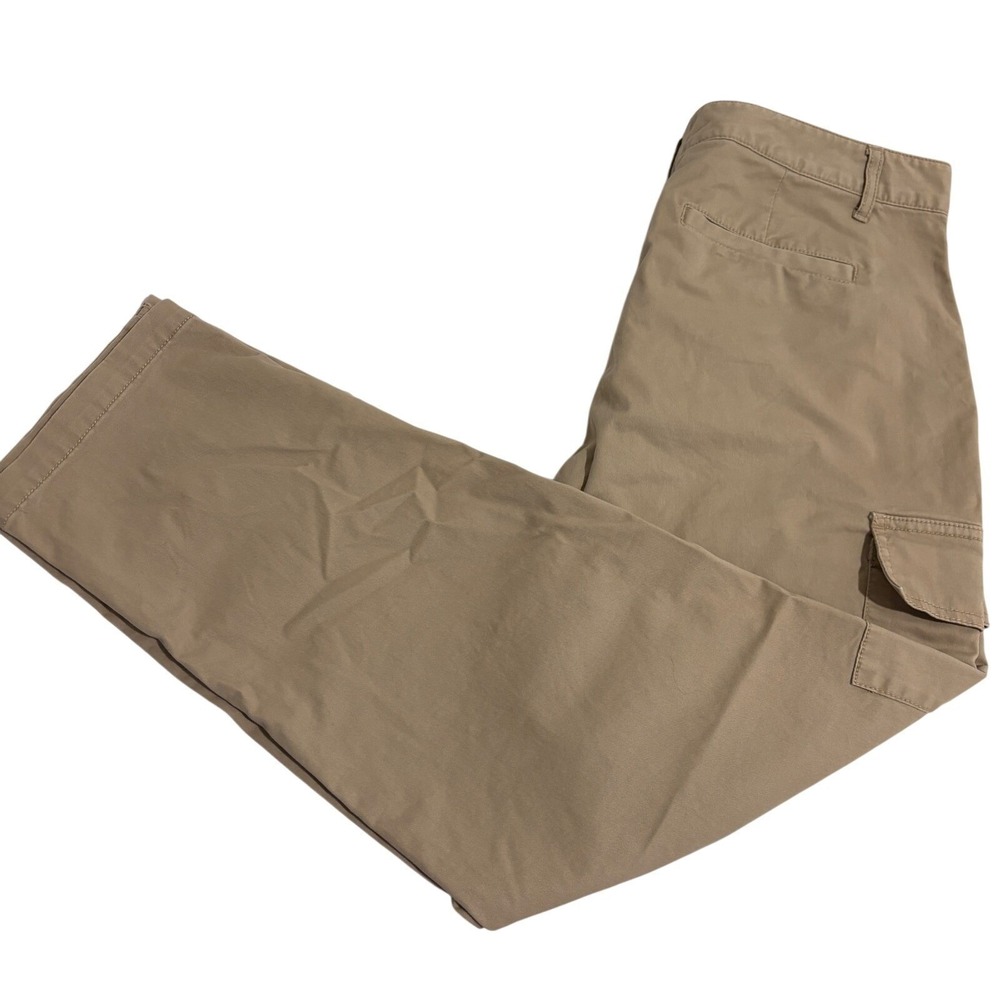 Banana Republic Cropped Cargo Safari Pants Womens 8 Khaki Tan Outdoor Camping